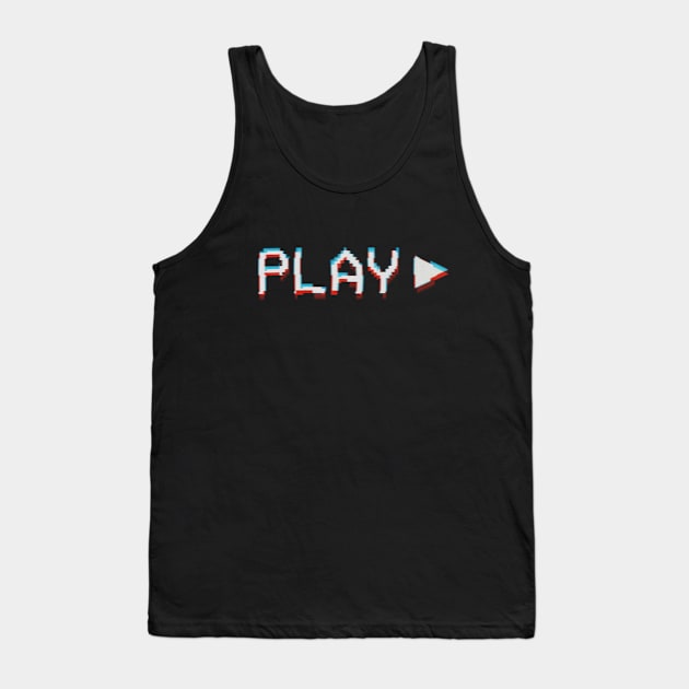 Play Button Tank Top by taoistviking